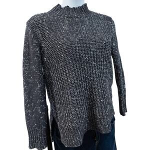 Jones Ny Olive Green White Mock Turtleneck Sweater, Medium